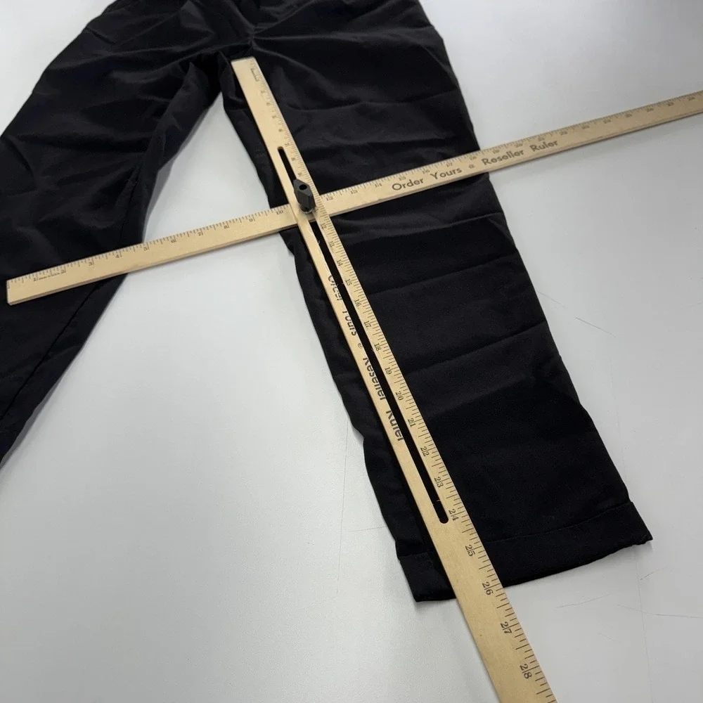 Zara Pants Women XS Black‎ Striped Stretch Waist Tapered Office Career